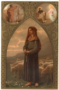 Portrait de Bernadette Soubirous (1844-1879), bergère à Lourdes, Hautes-Pyrénées (65) - French School