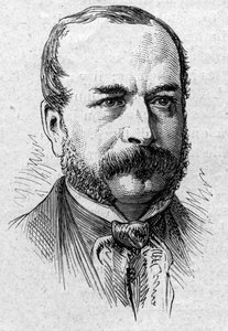 Portrait de Camille Rousset, historien et académicien français. Gravure dans Le Monde Illustré n°883 du 14 mars 1874.