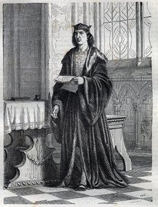 Portrait du cardinal Pietro Carafa ou Caraffa ou Jean Pierre Caraffa futur pape Paul IV (Paolo IV 1476-1559) Gravure dans « Histoire des Papes (...) Crimes des Reines Rois et Empereurs à travers les siècles » par Maurice Lachatre - French School