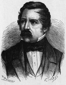 Portrait de Carl August von Steinheil (1801-1870), physicien allemand, inventeur dans le domaine de la télégraphie - dans "Album de la Science; savants illustres; Grandes découvertes" 1896. - French School