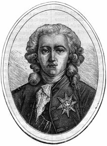 Portrait de Charles Alexandre de Calonne, politicien français sous Louis XVI (1734-1802), contrôleur général des finances. Gravure dans « Histoire des Papes-Rois-Reines et Empereurs à travers les siècles » par Maurice Lachatre - French School