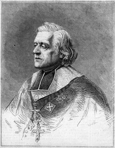 Portrait de Charles Joseph Eugène de Mazenod (1782-1861), évêque de Marseille. Gravure dans « Le Monde Illustré » n°216 du 1er juin.