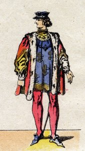 Portrait de Charles VI de France, dit Charles le Bien-Aimé (1368-1422) (dynastie des Capétiens).