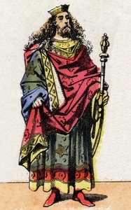 Portrait de Clodion dit Le Chevelu, roi des Francs de 428 à 448. - French School