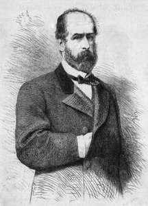 Portrait de Federico Errazuriz Zanartu, président de la République du Chili. Gravure dans "Le Monde Illustré" n°760 du 4 novembre - French School