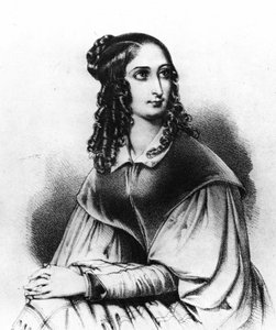 Portrait de Flora Tristan en 1839, grand-mère de Gauguin, décédée le 14 nov. 1845 à Bordeaux - gravure