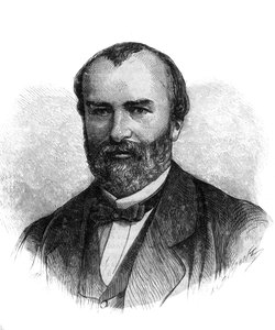 Portrait de François-Saturnin-Léonide Babaud-Laribière, homme politique et franc-maçon français - Gravure de 1870