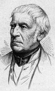 Portrait de François Guizot (1787-1874), homme politique, historien et académicien français. Gravure dans « Le Monde Illustré » n°883 du 14 mars 1874