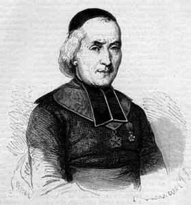 Portrait de François Joseph Le Brotier (1799-1885), évêque de Montpellier. Gravure dans « Le Monde Illustré » n°237 du 26 octobre
