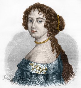 Portrait de Françoise Athénaïs (Françoise-Athénaïs) par Rochechouart Mortemart, Marquise de Montespan (ou Madame de Montespan) (1640-1707). Gravure de 1879. - French School
