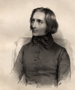 Portrait de Franz Liszt (1811-86) virtuose du piano et compositeur hongrois