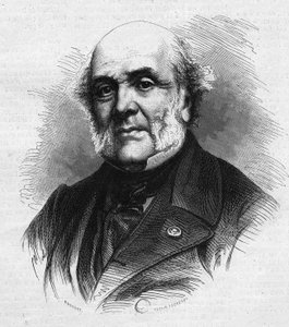 Portrait de Frédéric Auguste Demetz, avocat français, fondateur de la colonie agricole et pénitentiaire de Mettray destinée à réhabiliter les jeunes délinquants. Gravure dans "Le Monde Illustré" n°866 du 15 novembre - French School