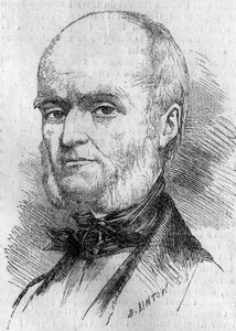 Portrait de Frédéric Millet (1796-1859), miniaturiste français. Gravure dans « Le Monde Illustré » n°133 du 29 octobre. - French School