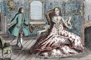 Portrait de la criminelle française Marie Catherine Taperet Lescombat et de son amant Henri Mongeot - French School