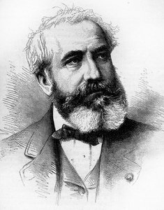 Portrait de Gabriel Jean Antoine Davioud (1824-1881), architecte français. Gravure dans « Le Monde Illustré » n°1255 du 16 avril 1881