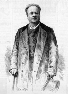Portrait de Jean Berthelier (1830-1888), acteur et chanteur français.