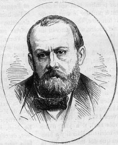 Portrait de Jean Joseph Perraud, sculpteur français. Gravure dans Le Monde Illustré n°890 du 2 mai 1874.