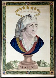 Portrait de Jean Paul Marat, médecin, journaliste et homme politique français (1743-1793), l