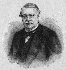 Portrait de Léon Say (1826-1896), économiste et homme politique français. Gravure dans "La gazette du dimanche" du 30 avril - French School