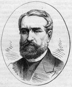 Portrait de Louis Cabat (1812-1893), peintre français. Gravure dans « Le Monde Illustré » n°890 du 2 mai 1874 - French School
