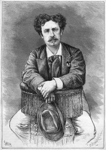 Portrait de Mariano Fortuny, peintre espagnol. Gravure dans "Le Monde Illustré" n°921 du 5 décembre 1874