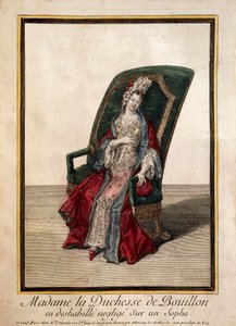 Portrait de Marie Anne Mancini (gravure du 18e siècle)