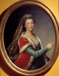 Portrait de Marie Desmares La Champmeslé (1642-1698) actrice dans le rôle de Roxane - French School
