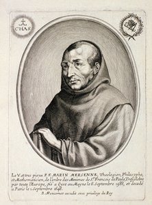 Portrait de Marin Mersenne (1588-1648) gravé par Balthazar Moncornet (c.1600-68)