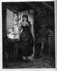 Portrait de Mercedes, personnage du roman "Le Comte de Monte-Cristo" par Alexandre Dumas (1802-1870). Gravure dans "Le Monde Illustré", 30 janvier - French School