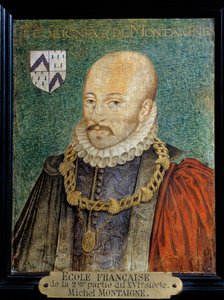 Portrait de Michel Eyquem, Seigneur de Montaigne (1533-1572) Anonyme. Peinture. École française. Chantilly, Musée Condé - French School