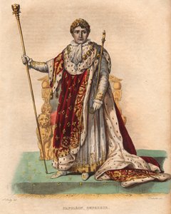 Portrait de Napoléon Ier (Napoléon Bonaparte) (1769-1821), empereur des Français, en habits impériaux