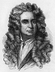 Portrait de Newton - dans « Album de la Science ; Savants illustres ; Grandes découvertes » 1896. - French School