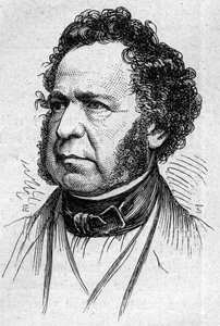 Portrait de Paul Duc de Noailles (1802-1885), historien et académicien français. Gravure dans "Le Monde Illustré" n°883 du 14 mars 1874.
