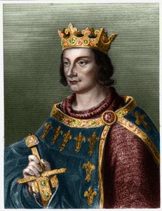 Portrait de Philippe III de France, dit Philippe le Hardi (1245-1285) (dynastie des Capétiens).- dans « Histoire des Français » par Lavallée, gravure, sd.