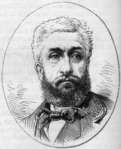 Portrait de Philippe Rousseau, peintre français. Gravure dans "Le Monde Illustré" n°890 du 2 mai 1874 - French School