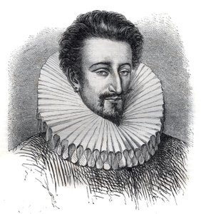 Portrait de Pierre Farnese (Pietro Farnese) (1350-1415). Il porte un col fraise. Gravure dans "Histoire des papes (...) Crimes des rois et empereurs à travers les siècles" par Maurice Lachatre - French School