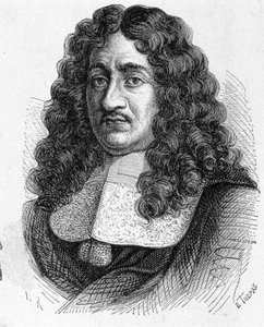 Portrait de Pierre Paul de Riquet (1604 - 1680), ingénieur français qui a construit le canal du midi - dans "Album de la Science; savants illustres; Grandes découvertes" 1896. - French School