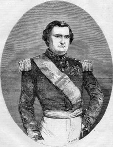 Portrait du prince Napoléon Joseph Charles Paul Bonaparte (1822-1891). Gravure dans « Le Monde Illustré » n°94 du 29 janvier 1859.