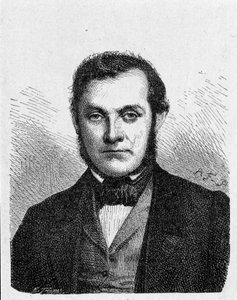 Portrait de Robert Wilhelm Bunsen (1811 - 1899), chimiste allemand - dans « Album de la Science ; savants illustres ; Grandes découvertes » 1896