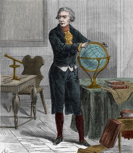 Portrait de Sir Friedrich Wilhelm Herschel (1738-1822), astronome et physicien germano-britannique - Gravure dans « Sciences à la portée de tous - physique et chimie populaires » par Alexis Clerc