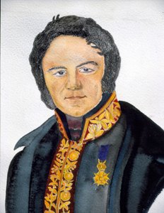 Portrait de Stendhal en costume de consul - peinture de S. Valérie
