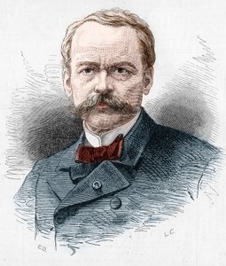 Portrait de Théodore Barrière (1823-1877), dramaturge français. Gravure dans « Le Monde Illustré » n°1071 du 20 octobre 1877 - French School