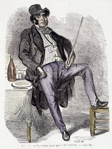 Portrait de Vautrin (personnage inspiré par Vidocq) - dans "Splendeurs et misères des courtisanes" par Balzac. - French School