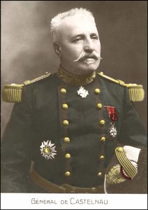 Portrait du général français Noël Édouard de Curieres de Castelnau (1851-1944). Carte postale du 20e siècle