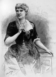 Portrait de la soprano suédoise Christine Nilsson (1843-1921), dans Le Monde Illustré 1887