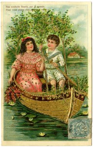 Carte postale, nos vœux fleurissent par le monde, pour vous plaire allez sur la vague