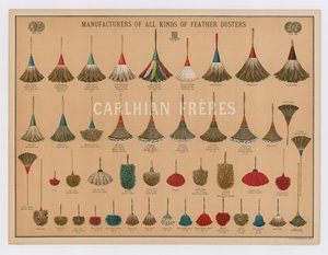 Affiche publicitaire pour toutes sortes de plumeaux