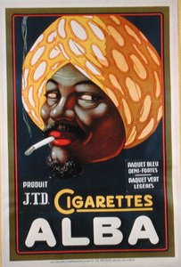 Affiche publicitaire pour la marque de cigarettes, Alba