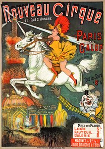 Affiche pour un magazine équestre au Nouveau Cirque sur la rue Saint-Honoré à Paris