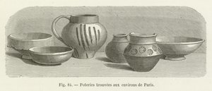 Poteries trouvées aux environs de Paris - French School